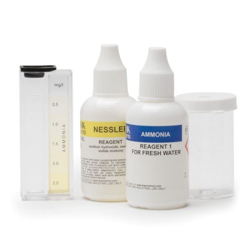 Mã: HI3824<br>Bộ Dụng Cụ Đo Amoni Trong Nước Ngọt (0-2.5mg/L), 25 Lần Đo