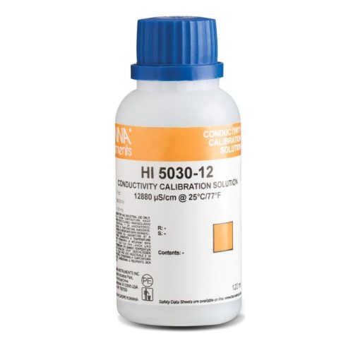 Mã: HI5030-12<br>Dung Dịch Chuẩn Độ Dẫn 12880 µS/cm Dạng Chai (120mL)