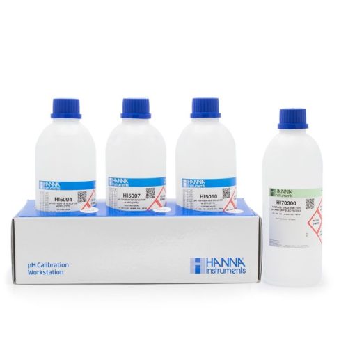 Mã: HI54710-10<br>Dung Dịch Chuẩn pH4.01, 7.01, 10.01, và Bảo Quản Dạng Chai (4 x 500mL) - HI54710-10