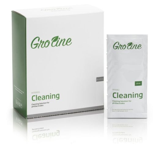 Mã: HI70061G<br>Dung Dịch Vệ Sinh Điện Cực pH GroLine Dạng Gói 20mL (25 gói/hộp)