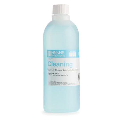 Mã: HI7077L<br>Dung Dịch Rửa Điện Cực Cho Mẫu Dầu & Chất Béo, Chai 500mL- HI7077L