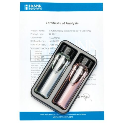 Mã: HI762-11<br>Dung Dịch Kiểm Tra Máy Đo Checker® Clo Dư Thang Siêu Thấp HI762