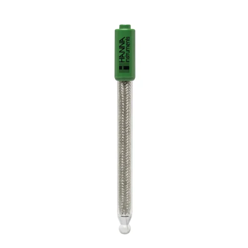 Mã: HI2111B<br>Điện Cực pH Half-Cell Thủy Tinh Nhiệt Độ Cao, Đầu Hình Cầu, BNC