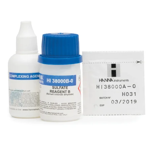 Mã: HI38000-10<br>Thuốc Thử Sunfat (20-100mg/L) Cho Test Kit HI38000 (100 lần đo)