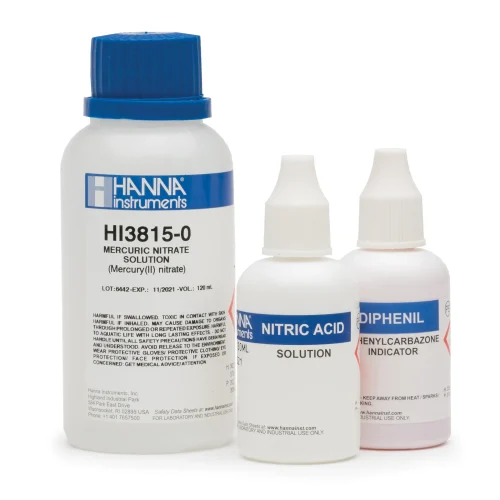Mã: HI3815-100<br>Thuốc thử cloride cho HI3815, 100 lần đo