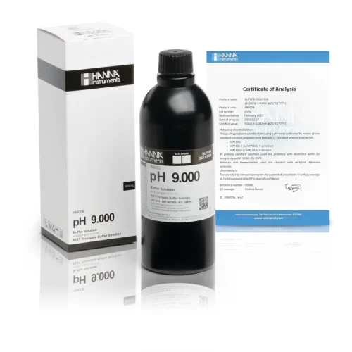 Mã: HI6009<br>Dung Dịch Chuẩn pH 9.000, 500mL