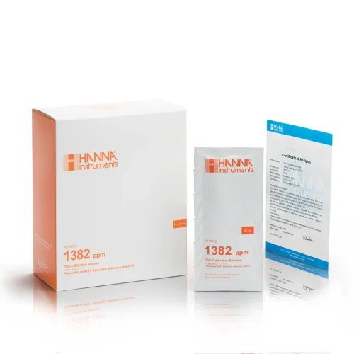 Mã: HI70032P<br>Dung Dịch Chuẩn TDS 1382ppm, 25 x 20 mL