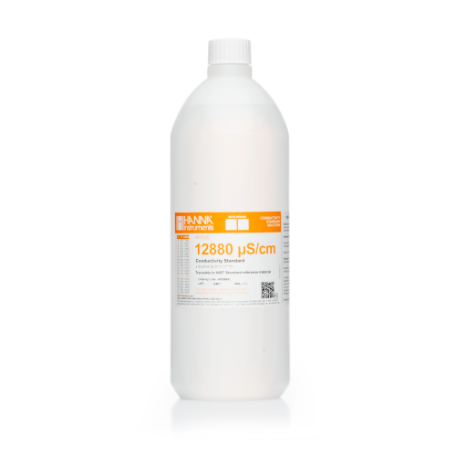 Mã: HI7030/1L<br>Dung Dịch Hiệu Chuẩn Độ Dẫn 12880 µS/cm (12.88mS/cm), Chai 1 Lít