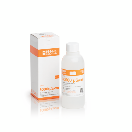 Mã: HI7034M<br>Dung Dịch Chuẩn Độ Dẫn 80000 µS/cm , Chai 250mL