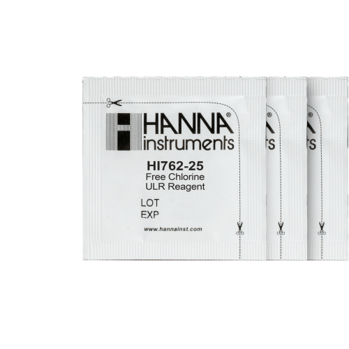 Mã: HI762-25<br>Thuốc Thử Cho Checker Đo Clo Dư Thang Siêu Thấp HI762, 25 gói