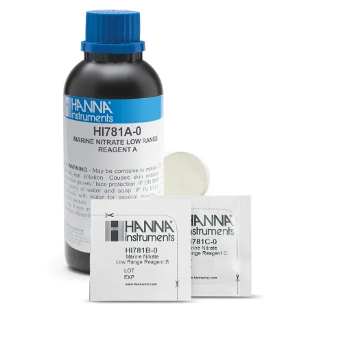 Mã: HI781-25<br>Thuốc Thử Cho Máy Đo Nitrat Trong Nước Mặn HI781, 25 Lần Đo