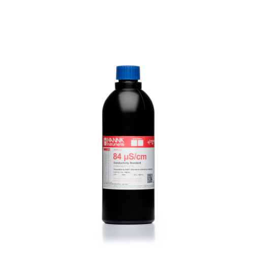 Mã: HI8033L<br>Dung Dịch Chuẩn Độ Đẫn 84 µS/cm  Dạng Chai FDA (500mL)