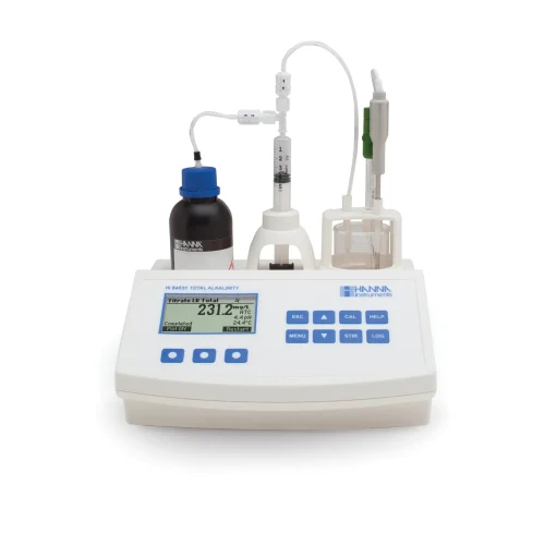 Mã: HI84531-02<br>Máy Chuẩn Độ Mini Đo Nồng Độ Kiềm Trong Nước
