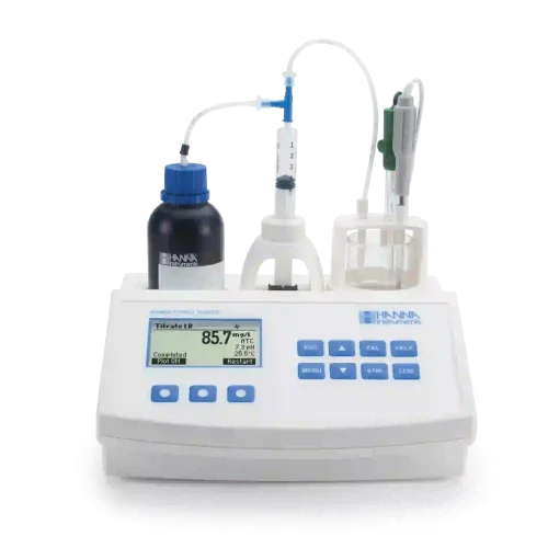 Mã: HI84533-02<br>Máy Chuẩn Độ Mini Đo Chỉ Số Formol trong Rượu Vang và Nước Ép Trái Cây