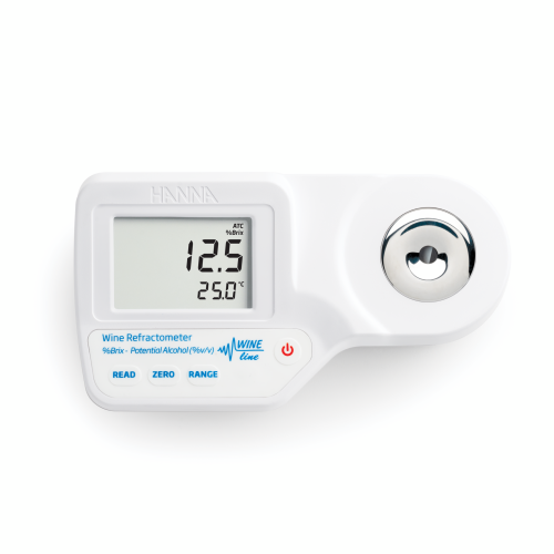 Mã: HI96813<br>Khúc Xạ Kế Đo Đường Và Hàm Lượng Cồn Trong Rượu, Mứt Và Nước Ép