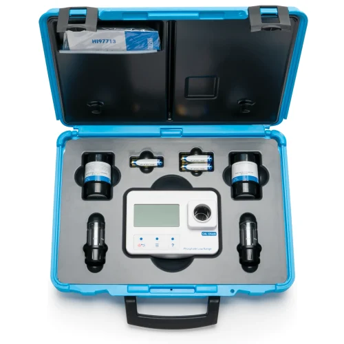 Mã: HI97717C<br>Máy Đo Photphat HR HI97717 – Trọn Bộ (Gồm Vali + Dung Dịch Chuẩn CAL Check™)