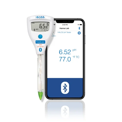 Mã: HI9810342<br>Bút Đo pH/Nhiệt Độ Sữa với Bluetooth®