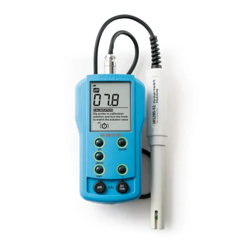 Mã: HI9811-51<br>Máy đo pH/EC/TDS/Nhiệt độ Thang Thấp