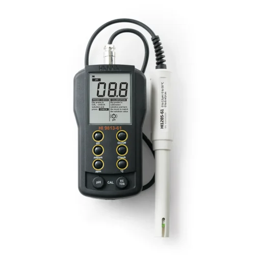 Mã: HI9813-61<br>Máy đo pH/EC/TDS/Nhiệt độ Thang Cao với CAL Check™