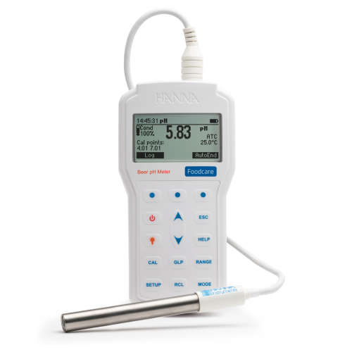 Mã: HI98167<br>Máy Đo pH/Nhiệt Độ chuyên trong Bia