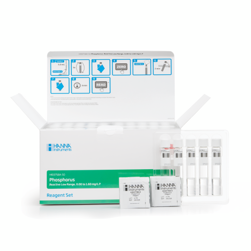 Mã: HI93758A-50<br>Thuốc Thử Photpho Reactive (50 lần đo)