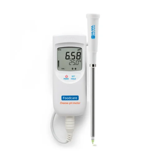 Mã: HI99165<br>Máy đo pH/nhiệt độ phô mai