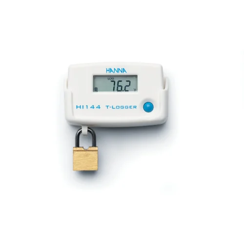 Mã: HI144-<br>Nhiệt Kế Ghi Dữ Liệu T-Logger với giá treo tường có khóa