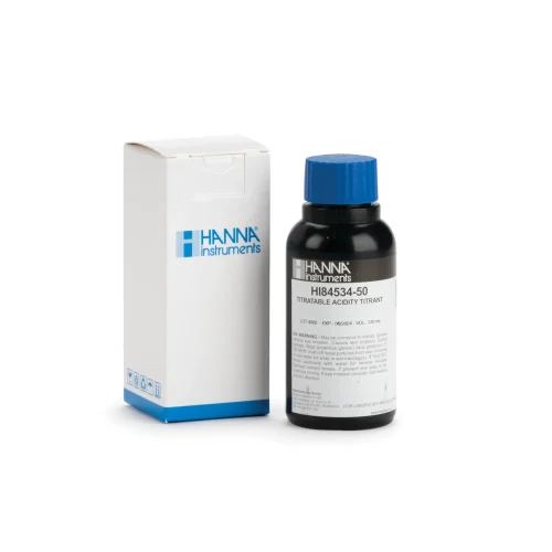 Mã: HI84534-50<br>Chất Chuẩn Độ cho Máy Chuẩn Độ Axit Giấm HI84534, 120mL
